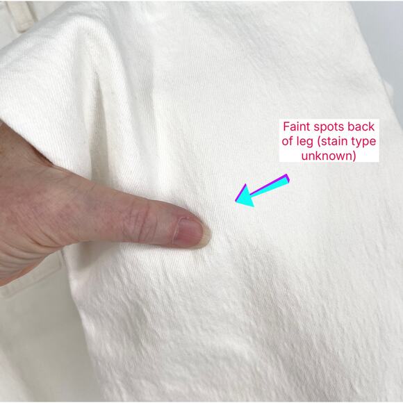 GAP NWT Cheeky Straight High Rise Raw Hem Jeans Distressed Sz 31\12R White - Picture 8 of 12